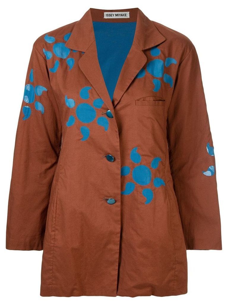 Issey Miyake Pre-Owned sun pattern loose jacket - Brown