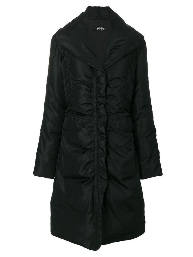 Versace Pre-Owned padded mid-length coat - Black