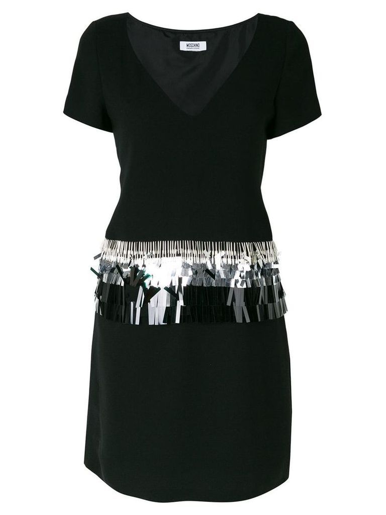 Moschino Pre-Owned beaded embroidery dress - Black