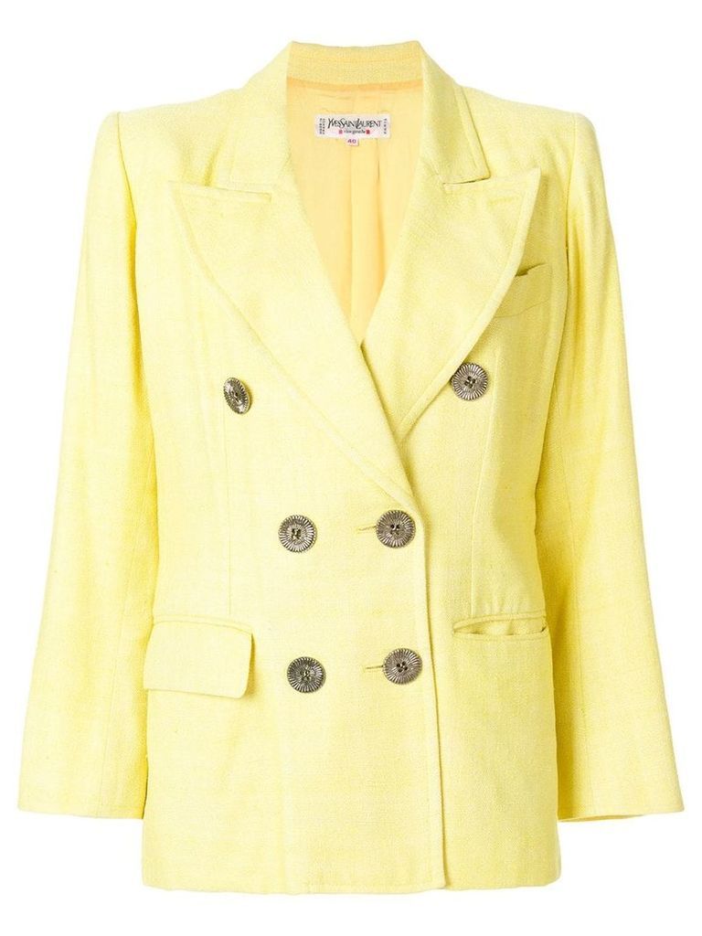 Yves Saint Laurent Pre-Owned double breasted blazer - Yellow