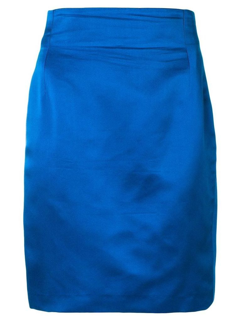 Versace Pre-Owned high rise fitted skirt - Blue
