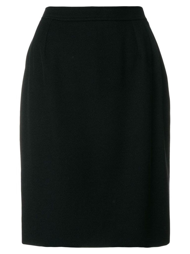 Yves Saint Laurent Pre-Owned high rise straight skirt - Black