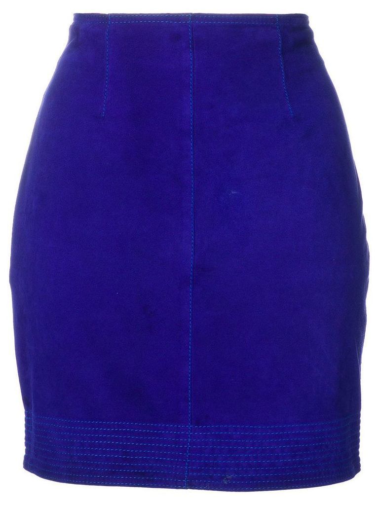 Versace Pre-Owned fitted mini skirt - Blue