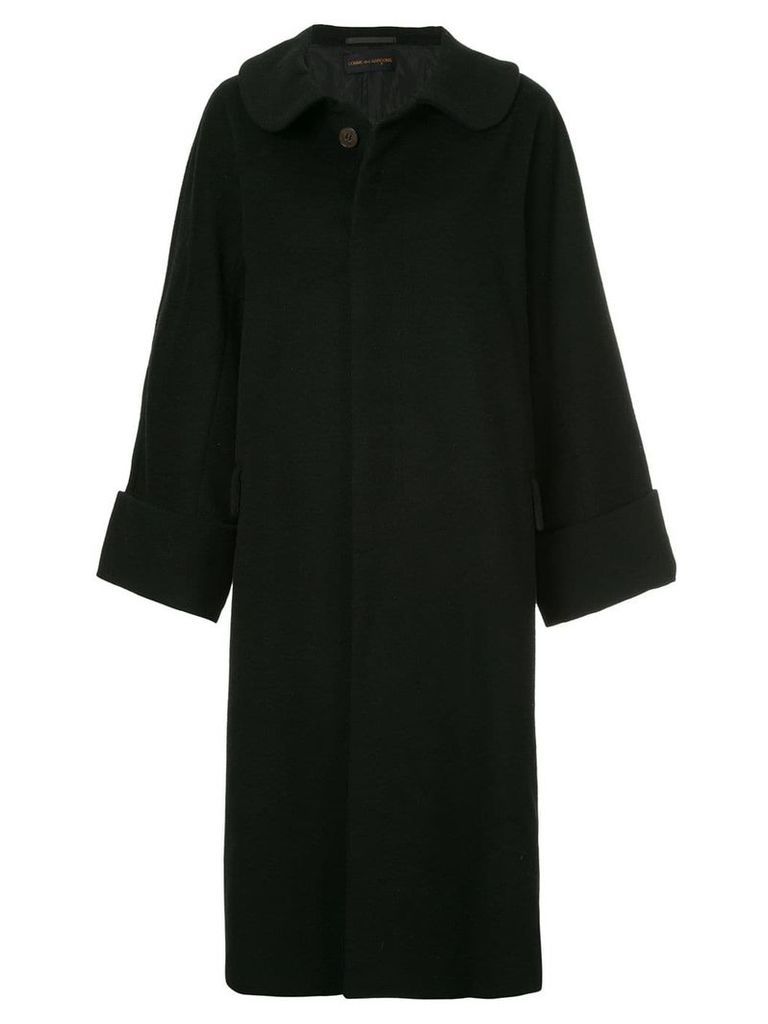 Comme Des Garçons Pre-Owned Peter Pan-collar oversized coat - Black