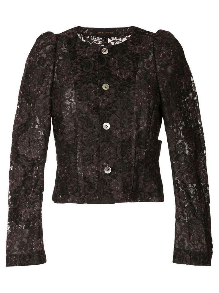 Comme Des Garçons Pre-Owned lace structured jacket - Black