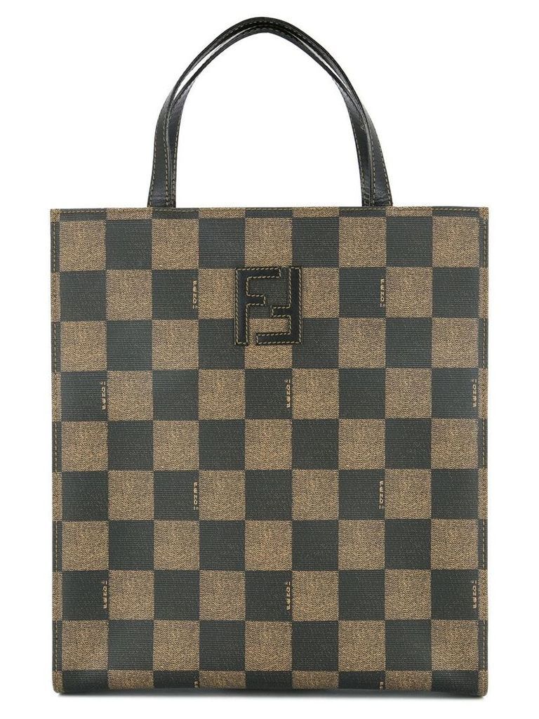 Fendi Pre-Owned check 2way tote - Brown
