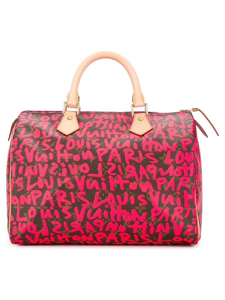 Louis Vuitton Pre-Owned Speedy 30 graffiti handbag - PINK