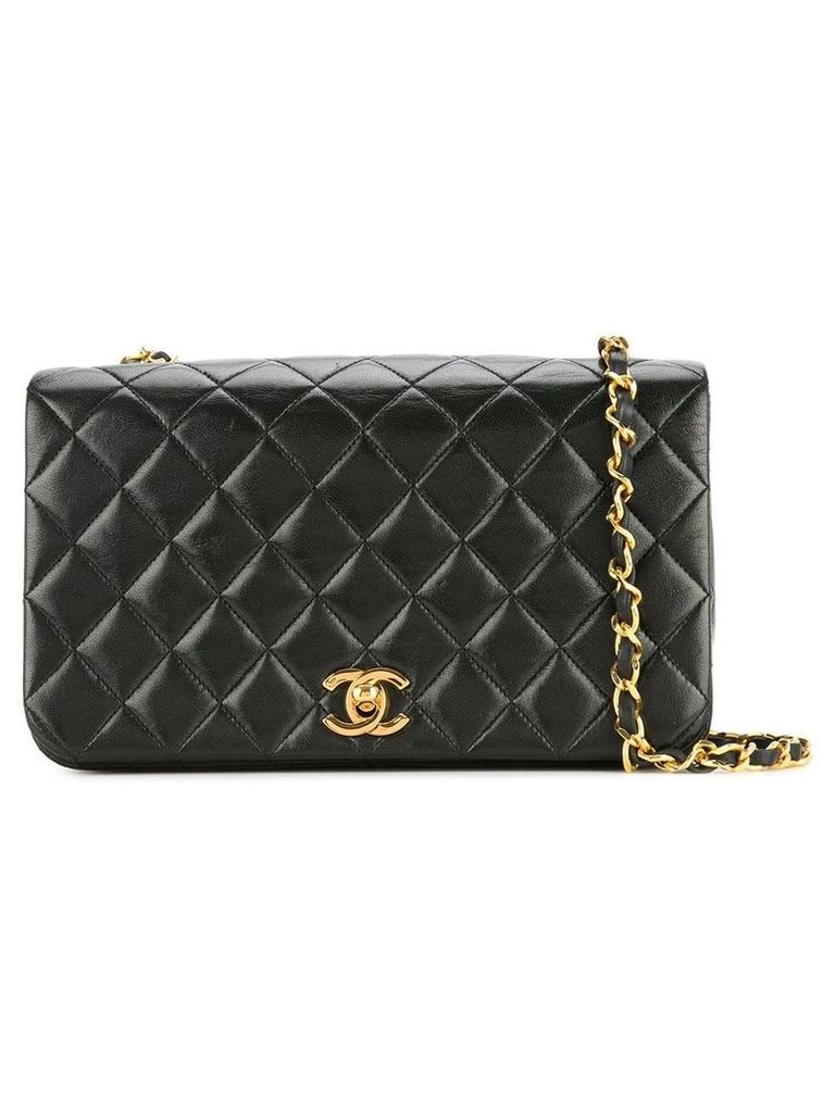 Chanel Pre-Owned 1989-1991 quilted chain shoulder bag - Black