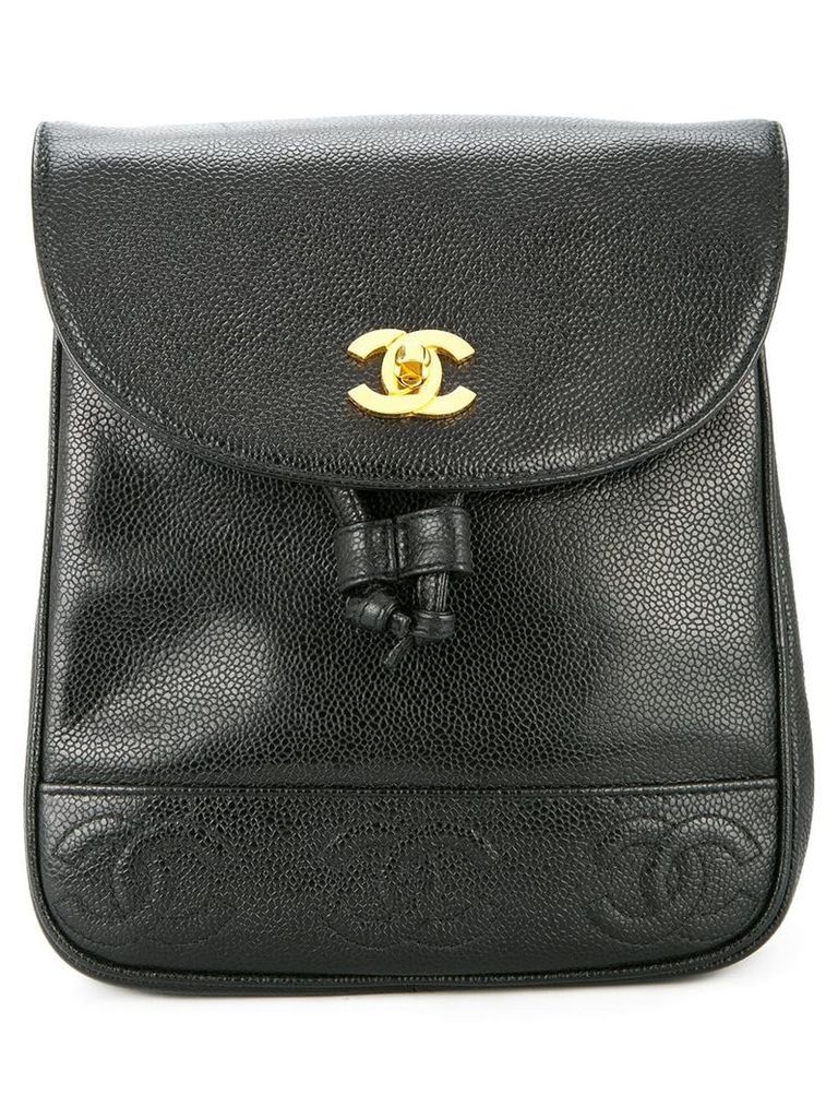 Chanel Pre-Owned 1996-1997 CC lock backpack - Black