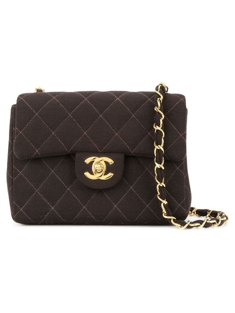 Chanel Pre-Owned 1996-1997 diamond quilt shoulder bag - Brown