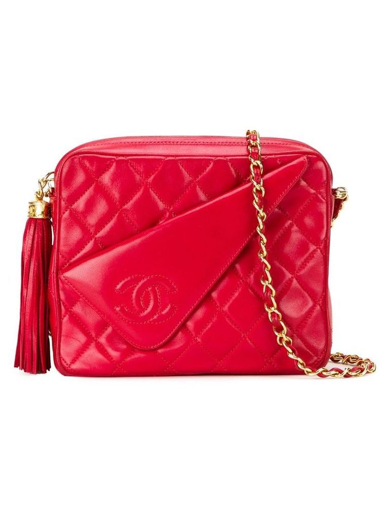 Chanel Pre-Owned 1986-1988 fold detail crossbody bag - Red