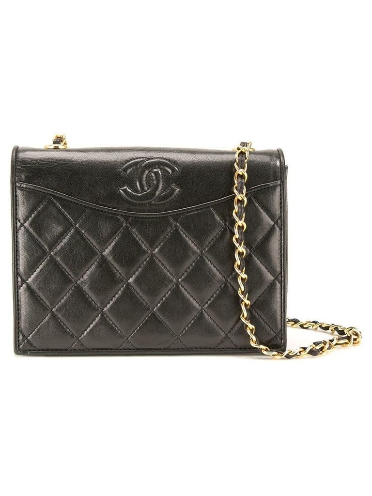 Chanel Pre-Owned 1989-1991 quilted chain shoulder bag - Black
