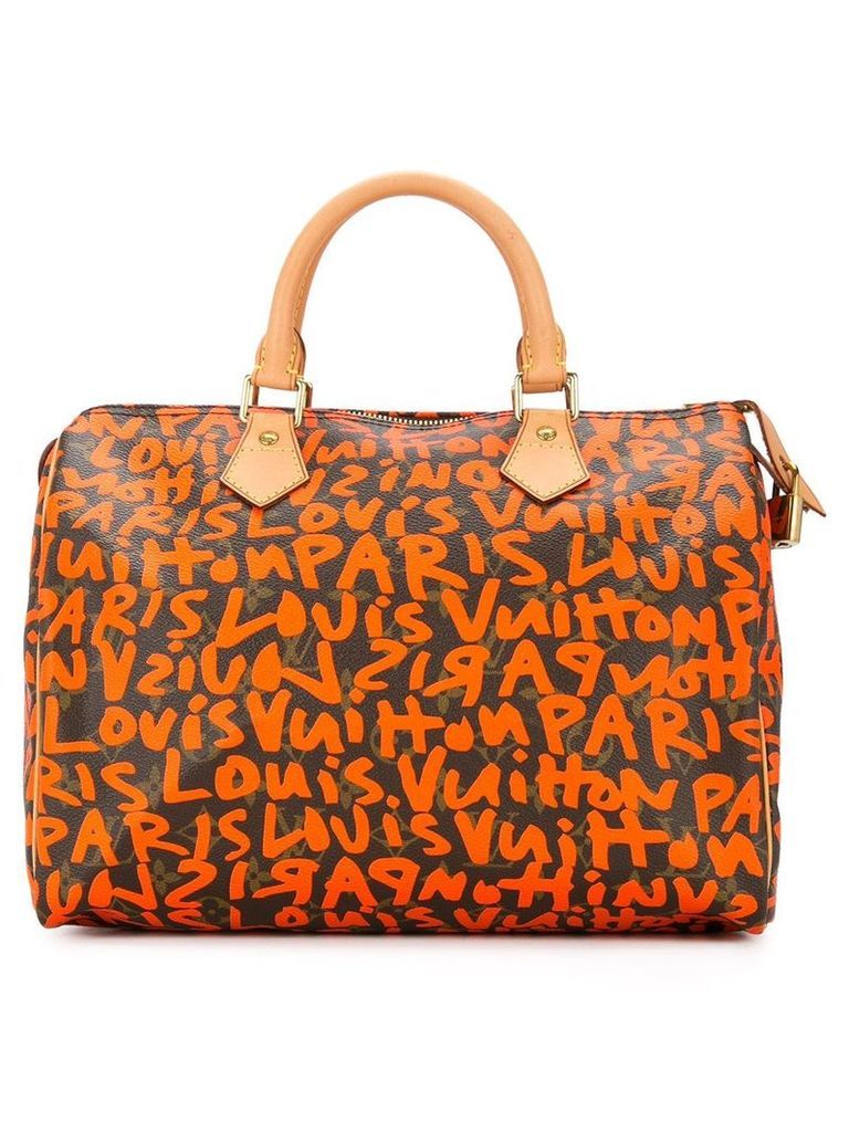 Louis Vuitton pre-owned Speedy 30 graffiti handbag - Yellow