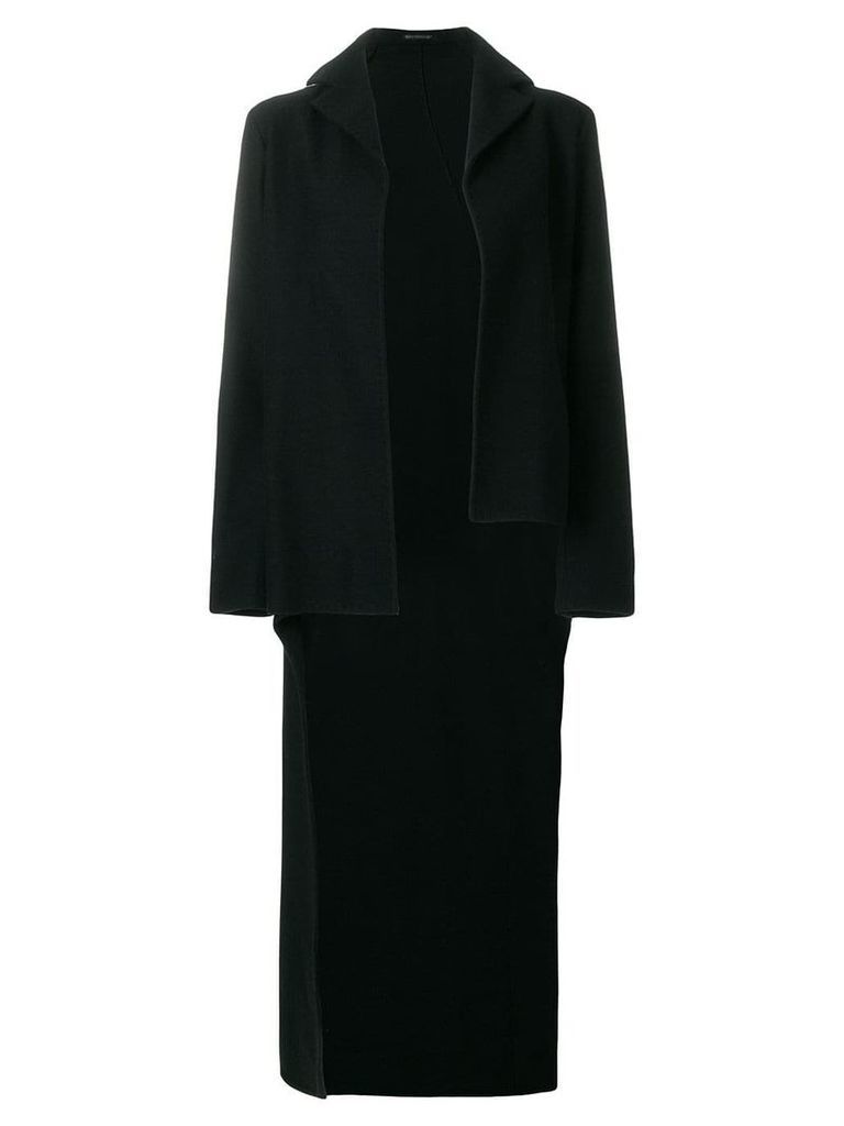 Yohji Yamamoto Pre-Owned cashmere asymmetric tail coat - Black