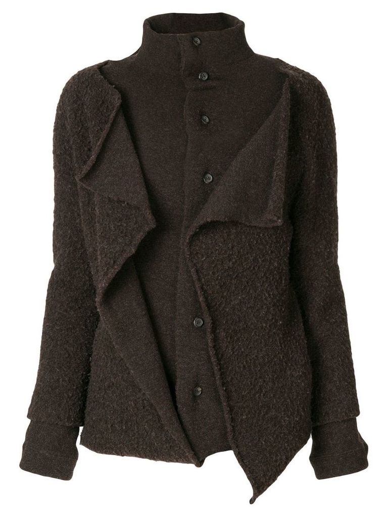 Yohji Yamamoto Pre-Owned buttoned long train coat - Brown