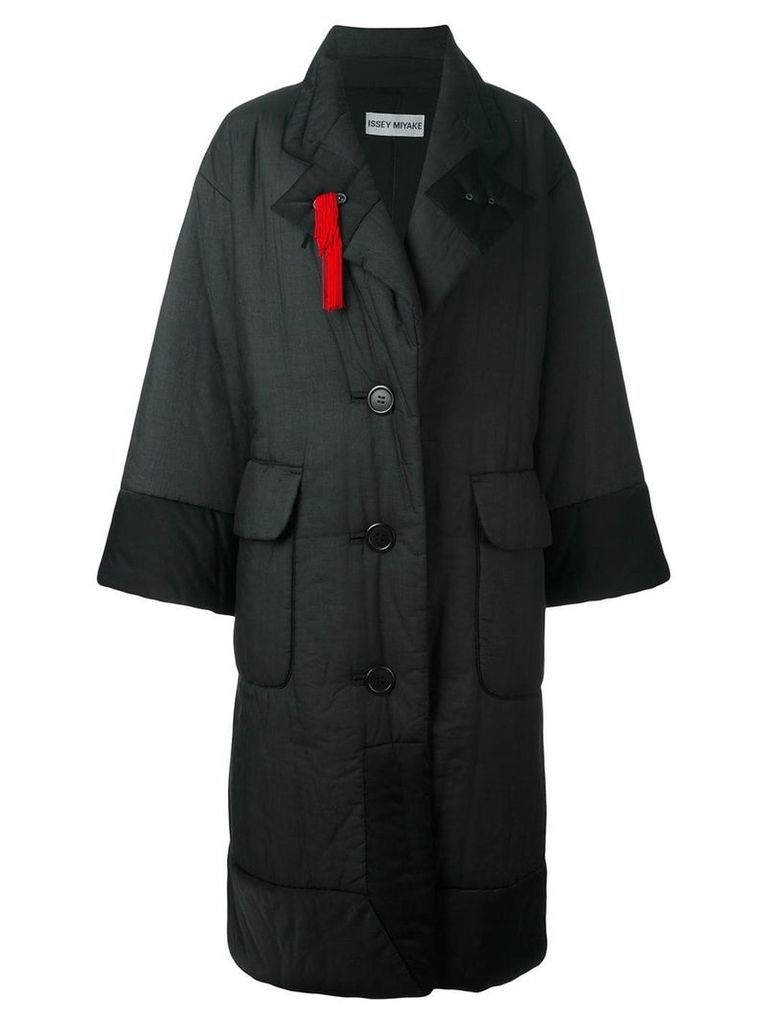 Issey Miyake Pre-Owned padded oversized coat - Black