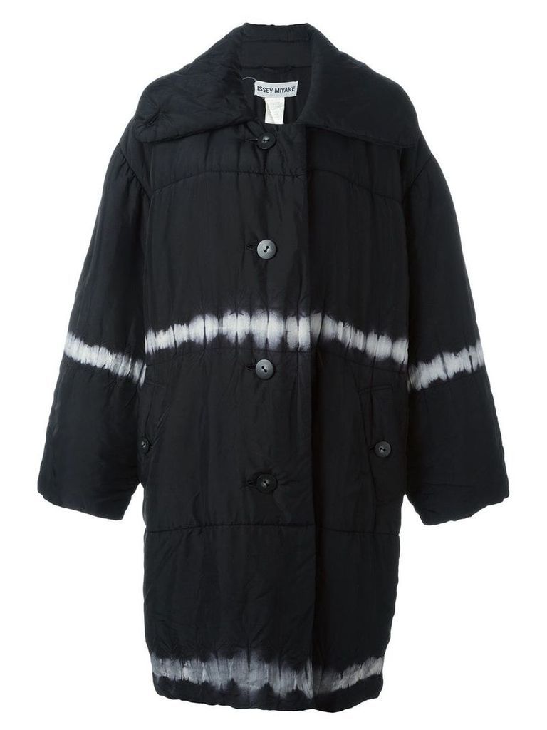 Issey Miyake Pre-Owned tie-dye padded oversized coat - Black