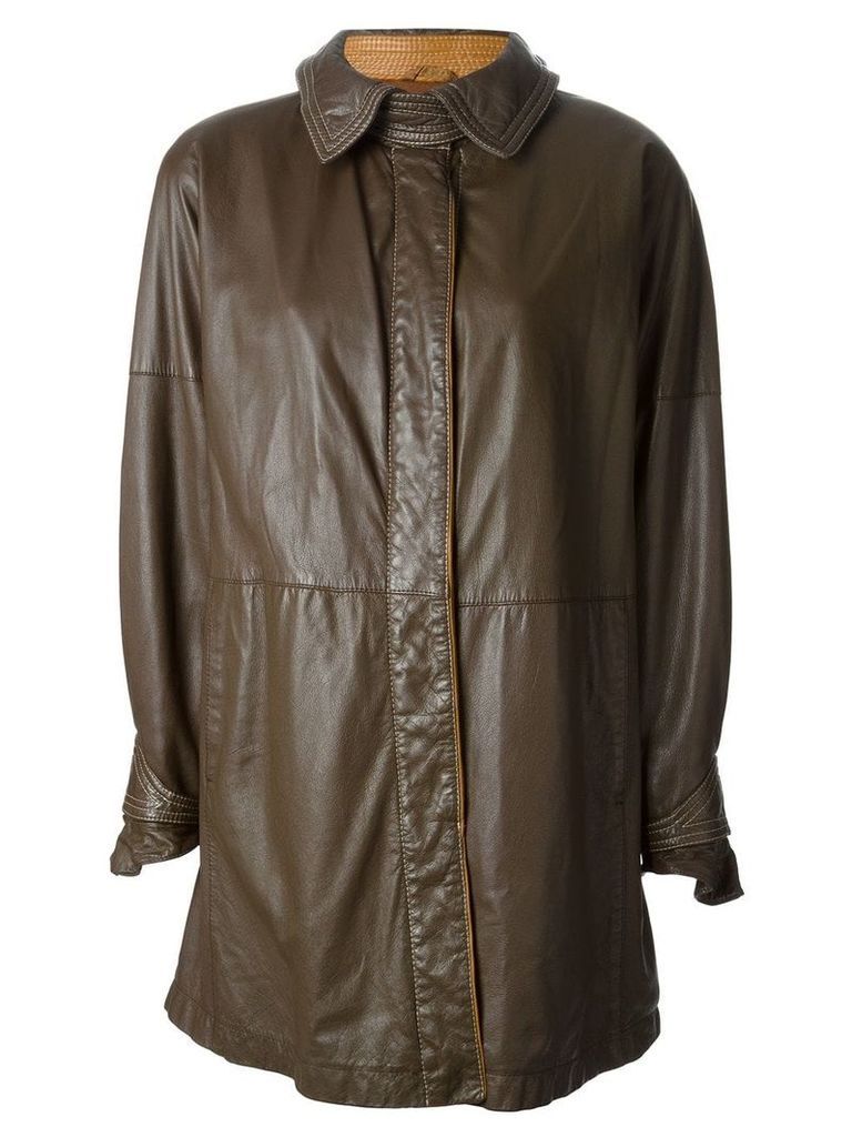 Gianfranco Ferré Pre-Owned buttoned coat - Brown