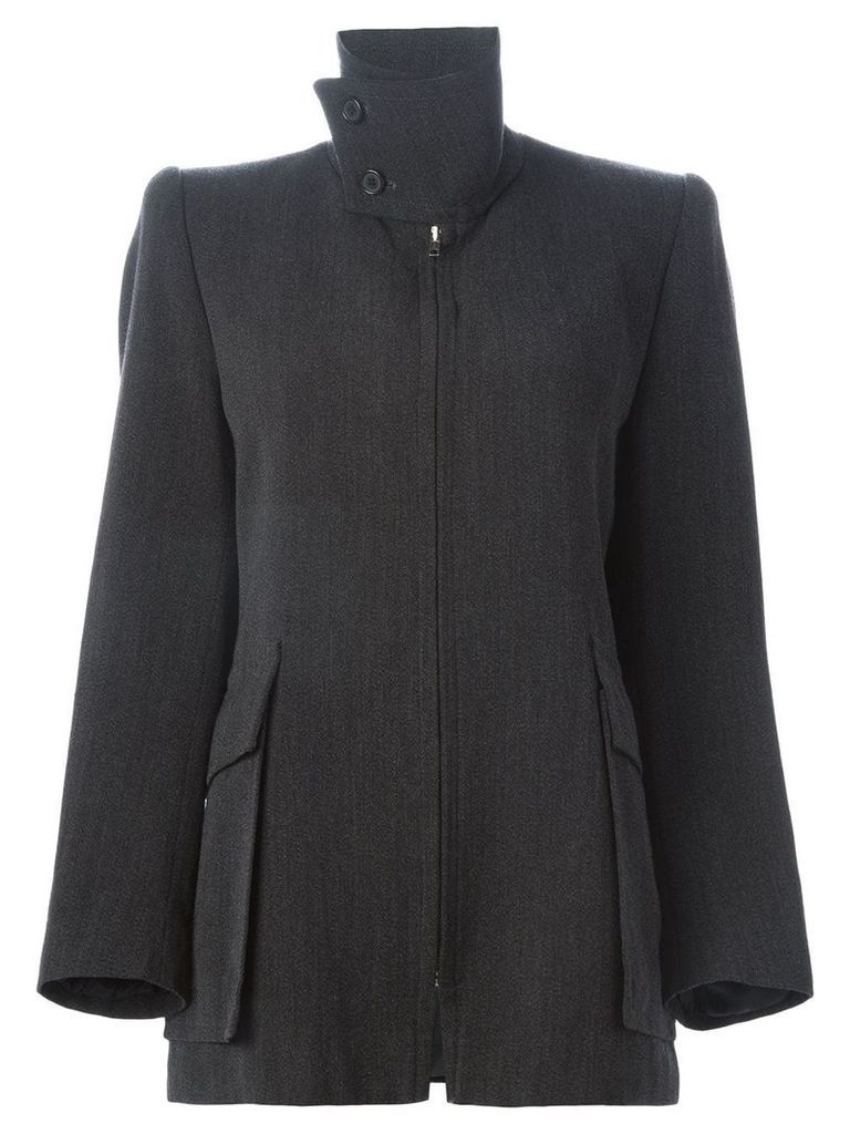 Maison Martin Margiela Pre-Owned short standing collar coat - Grey