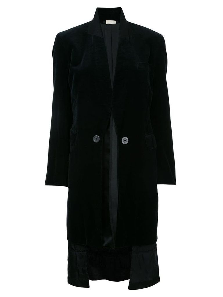Comme Des Garçons Pre-Owned velvet reversible coat - Black