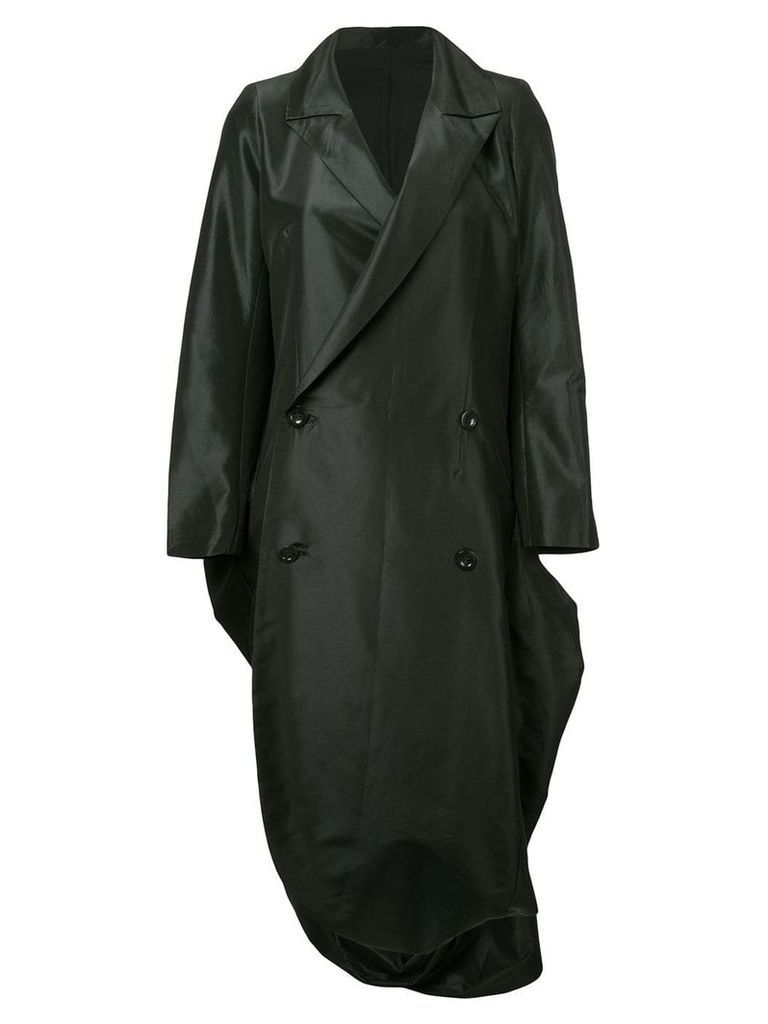 Yohji Yamamoto Pre-Owned bell bottom double breasted coat - Black