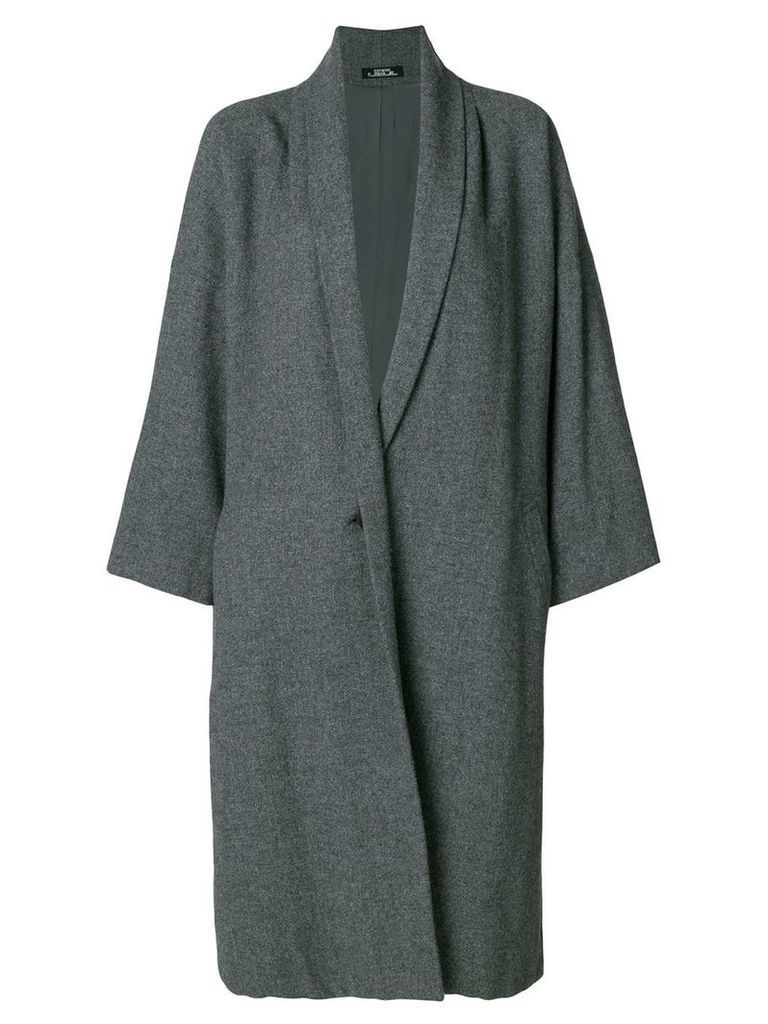 Issey Miyake Pre-Owned oversized coat - Grey