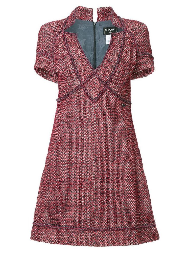 Chanel Pre-Owned boucle dress - Red