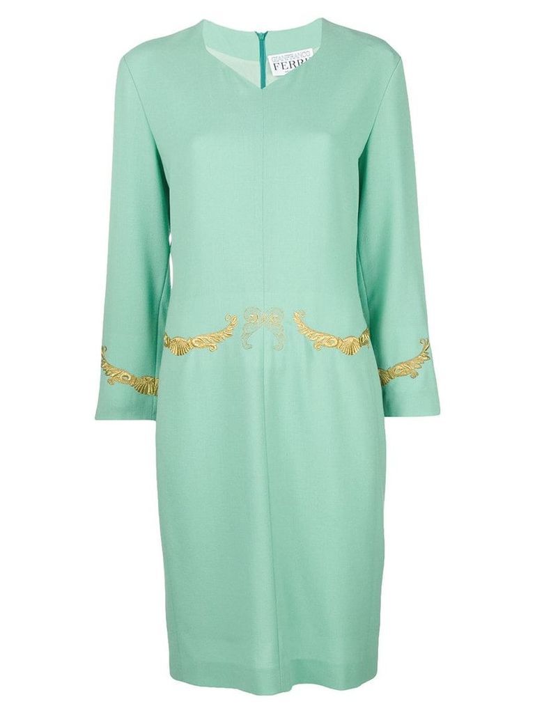Gianfranco Ferré Pre-Owned embroidered dress - Green