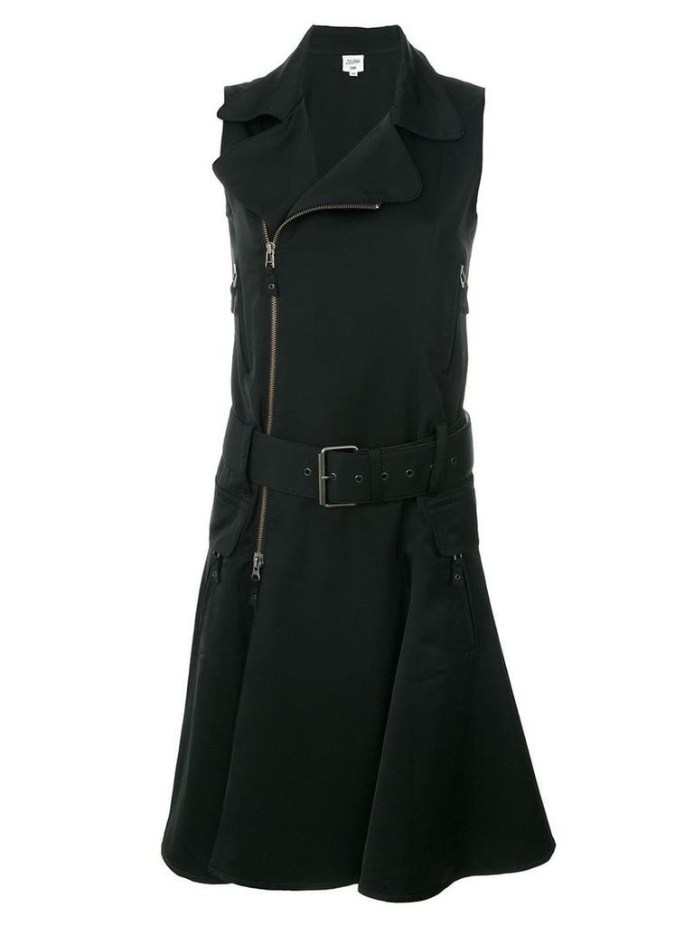 Jean Paul Gaultier Pre-Owned sleeveless belted biker dress - Black