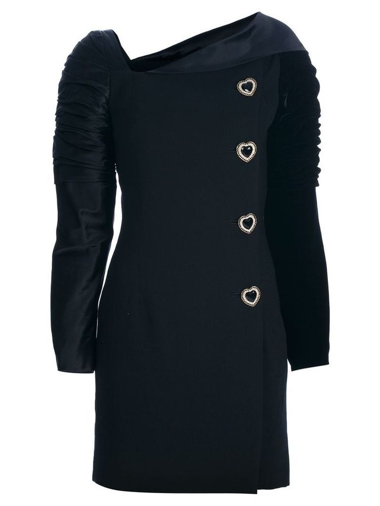 Versace Pre-Owned structured buttoned dress - Black