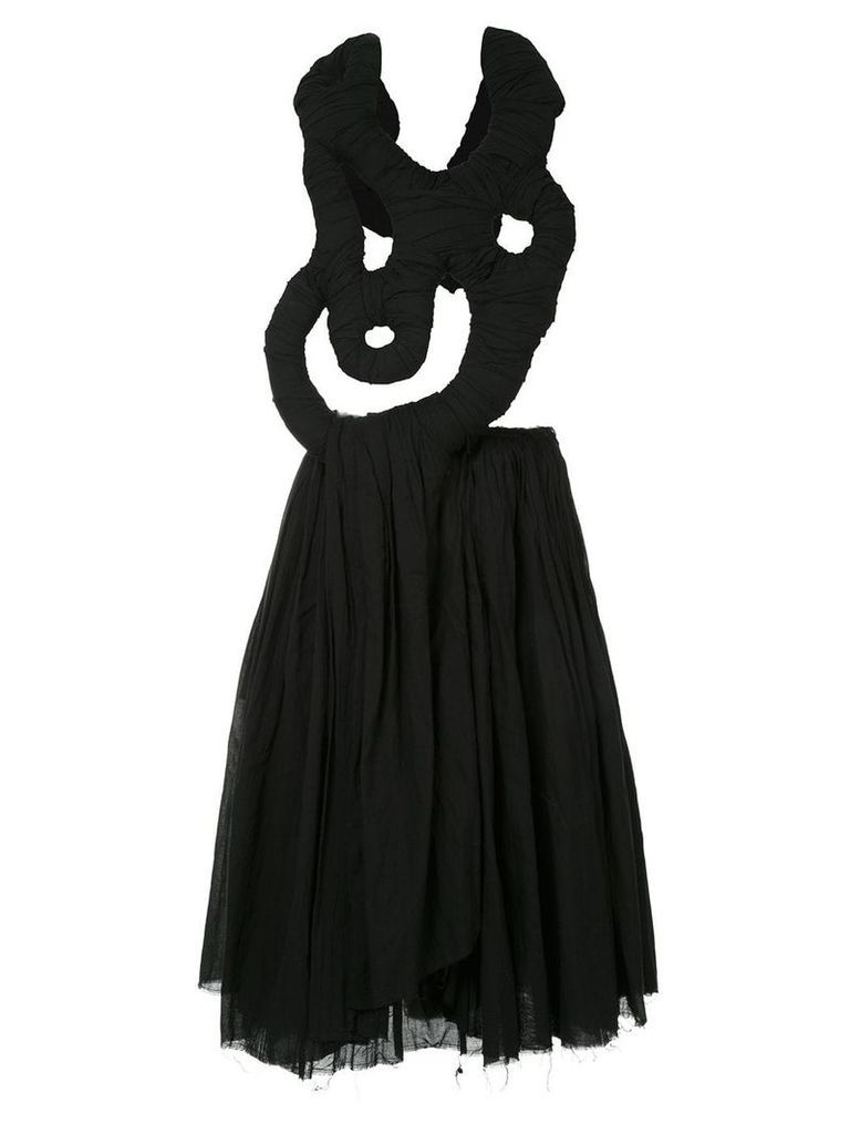 Comme Des Garçons Pre-Owned abstract detail draped dress - Black