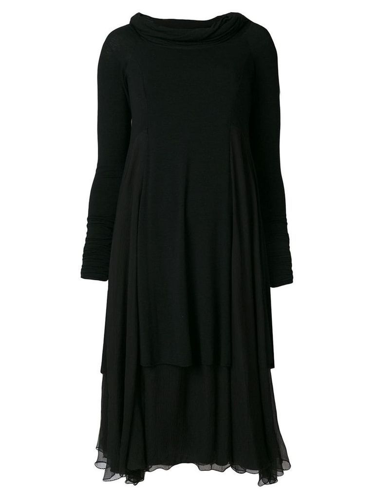 Giorgio Armani Pre-Owned layered dress - BLACK
