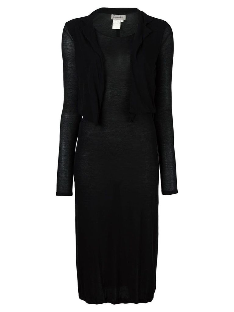 Yohji Yamamoto Pre-Owned jacket front dress - Black