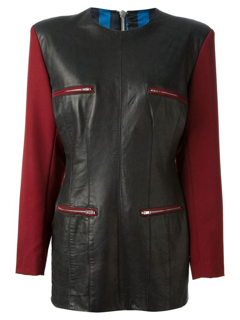 Jean Paul Gaultier Pre-Owned contrast sleeve dress - Black