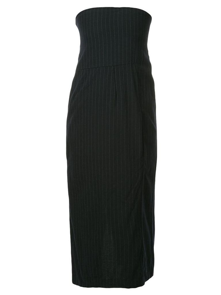 Comme Des Garçons Pre-Owned pinstriped tube dress - Black