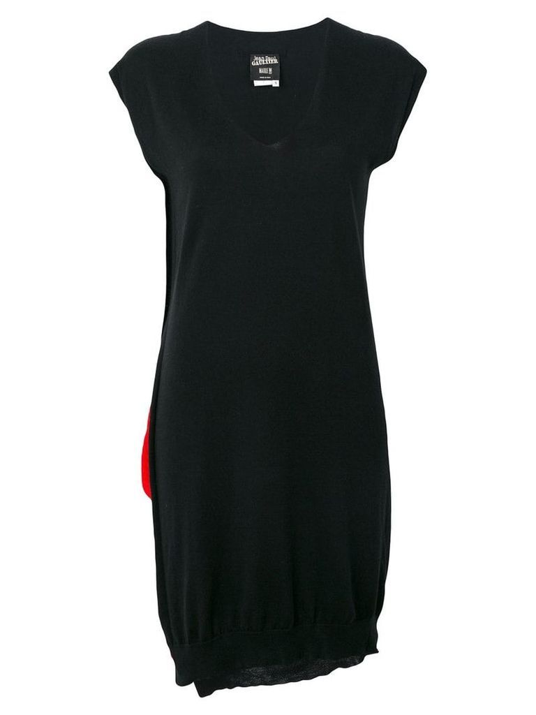 Jean Paul Gaultier Pre-Owned contrast panel knitted dress - Black
