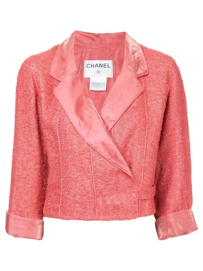 Chanel Pre-Owned wrap tweed jacket - PINK
