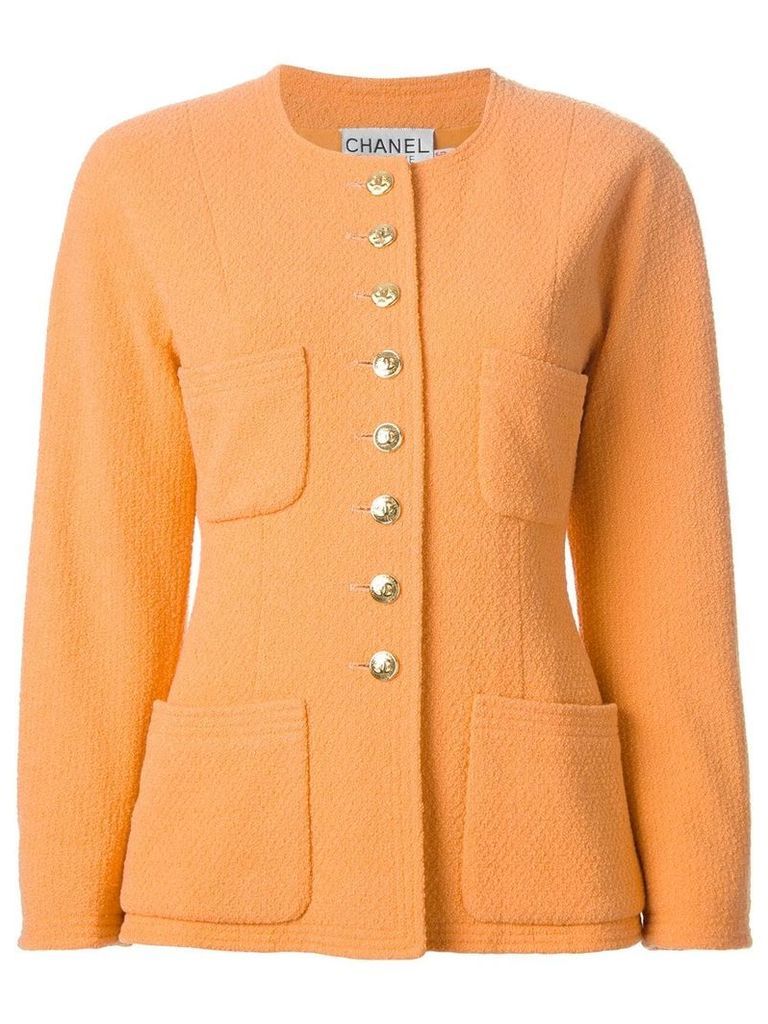 Chanel Pre-Owned round neck jacket - Yellow