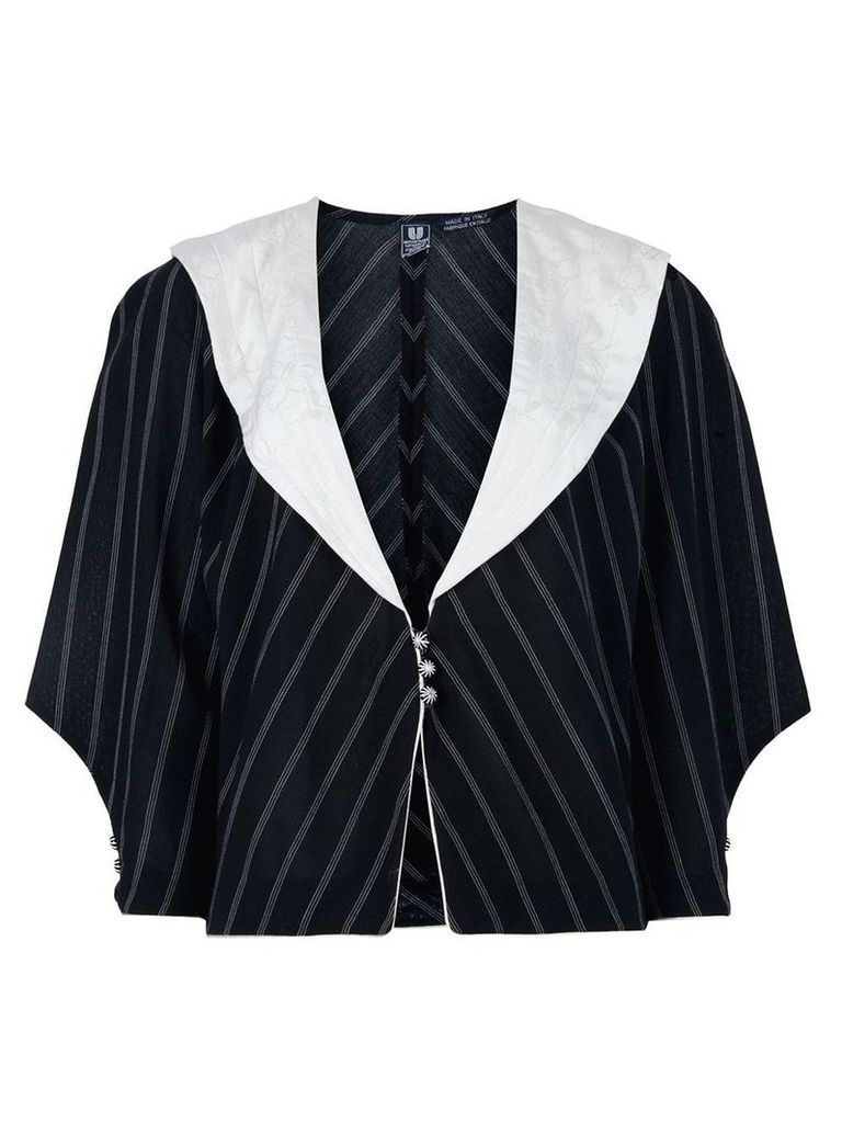 Emanuel Ungaro Pre-Owned striped jacket - Black