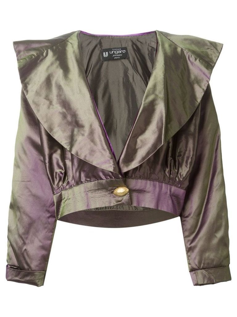 Emanuel Ungaro Pre-Owned metallic cropped jacket