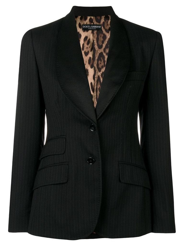 Dolce & Gabbana Pre-Owned pinstripe fitted blazer - Black