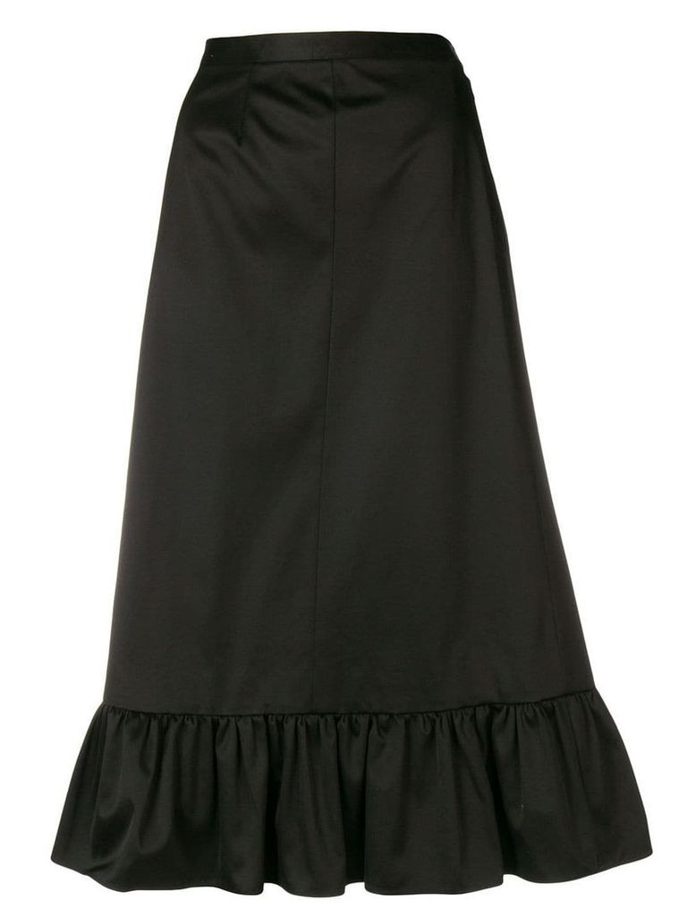 Yves Saint Laurent Pre-Owned ruched hem skirt - Black