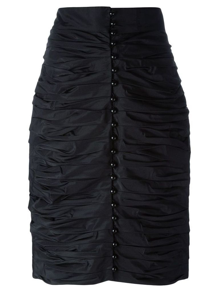 LANVIN Pre-Owned ruched pencil skirt - Black