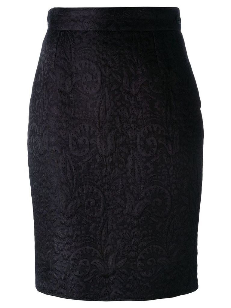 Moschino Pre-Owned jacquard pencil skirt - Black