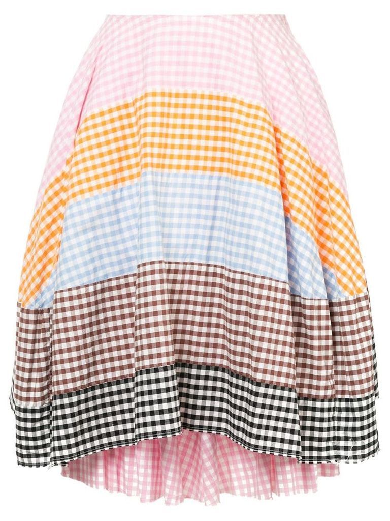 Comme Des Garçons Pre-Owned checkered patchwork skirt - Multicolour