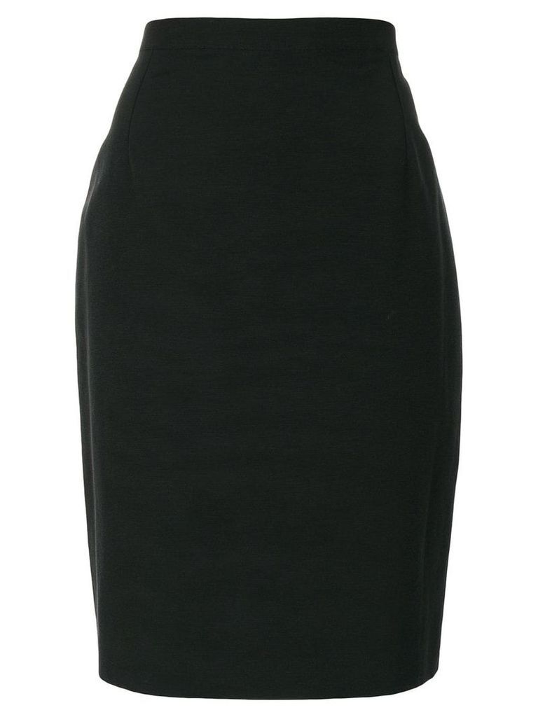 Yves Saint Laurent Pre-Owned straight midi skirt - Black
