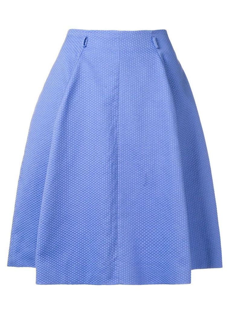 Moschino Pre-Owned geometric knit pleated skirt - Blue