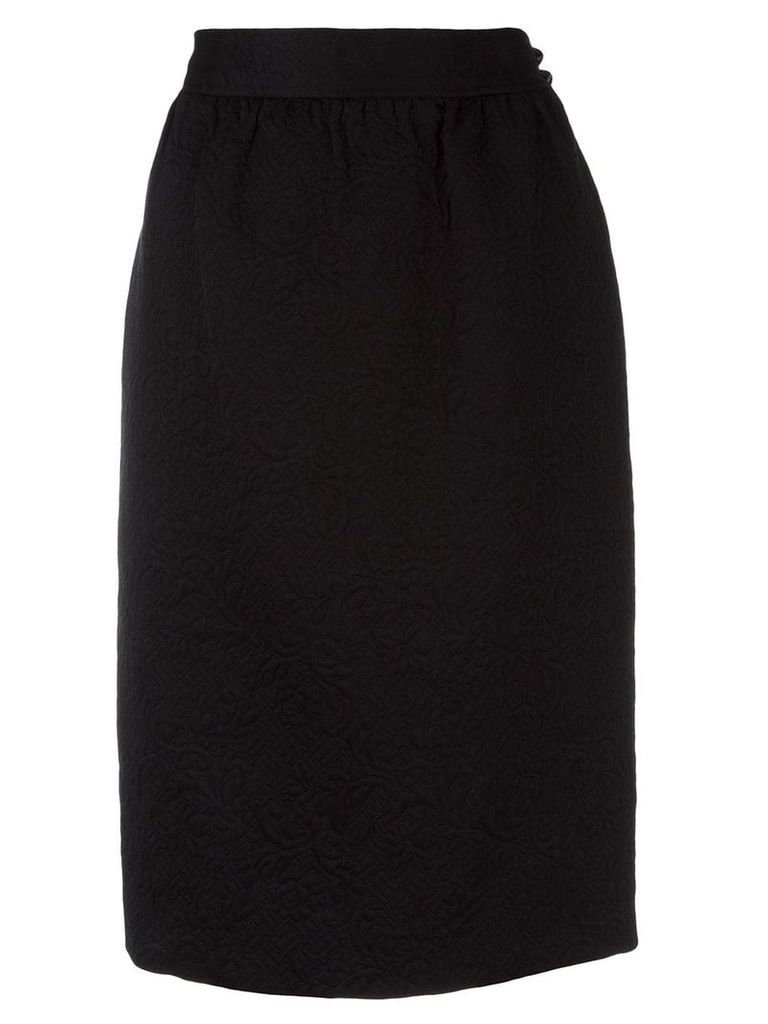 Emanuel Ungaro Pre-Owned jacquard skirt - Black