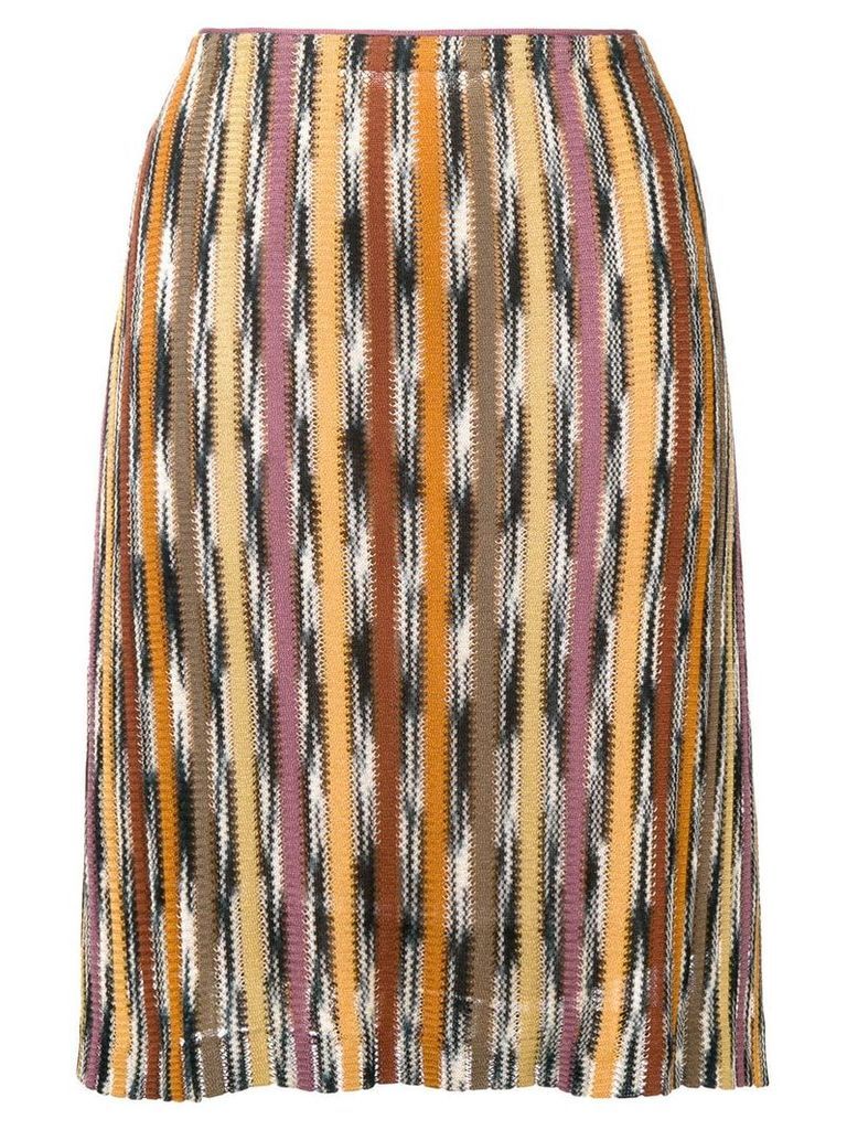 Missoni Pre-Owned patterned stripe knitted skirt - Multicolour