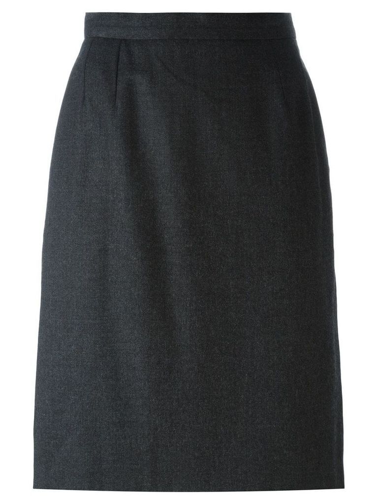 Yves Saint Laurent Pre-Owned straight midi skirt - Grey